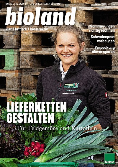 Umschlagseite der Oktoberausgabe des bioland Fachmagazins