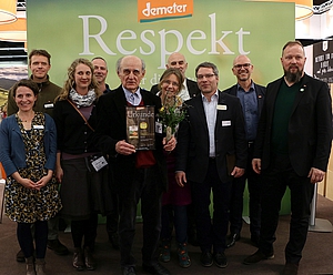 Verleihung des Titels "Demeter-Produkt des Jahres" auf der BioFach 2019
