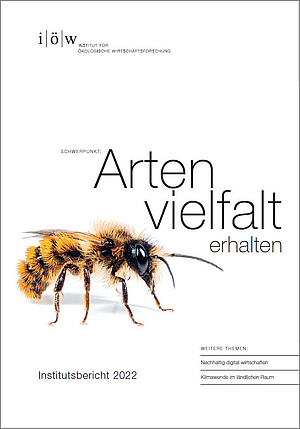 Institutsbericht 2022 des IÖW. Titelseite des IÖW-Institutsberichtes 2022